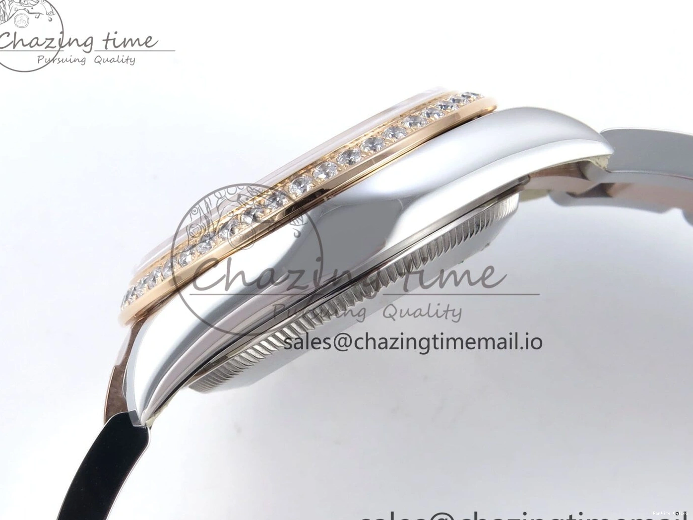 0515 Sleek DateJust 31 278381RBR ARF 1:1 Best Edition 904L Steel RG Roman Dial Diamonds Bezel on SS RG Oyster Bracelet ETA 382